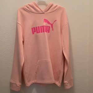 Puma girls sweatshirts in the color, pink size extra-large girls